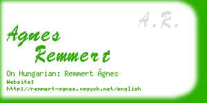agnes remmert business card